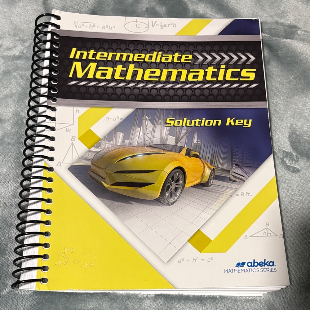 Abeka Intermediate Mathematics Solution Key - Yellow Cover